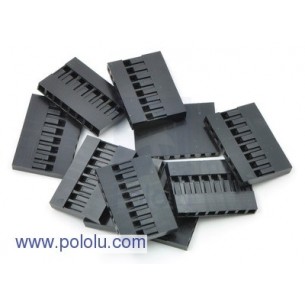 Pololu 1907 - 0.1" (2.54mm) Crimp Connector Housing: 1x8-Pin 10-Pack