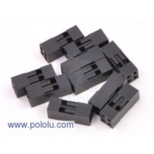 Pololu 1910 - 0.1" (2.54mm) Crimp Connector Housing: 2x2-Pin 10-Pack
