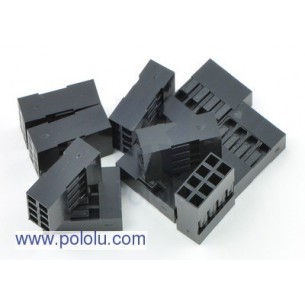 Pololu 1912 - 0.1" (2.54mm) Crimp Connector Housing: 2x4-Pin 10-Pack