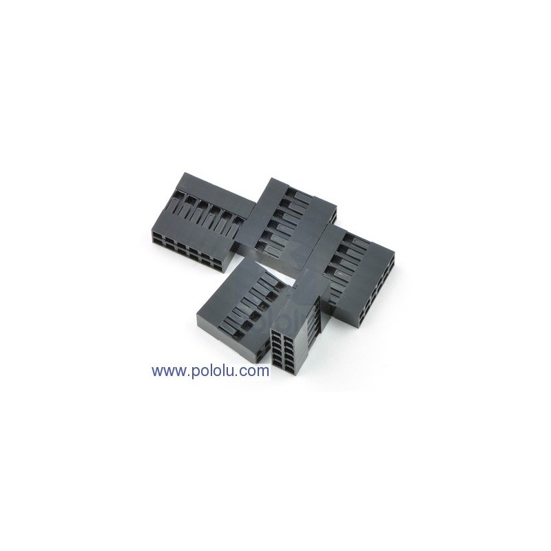 Pololu 1914 - 0.1" (2.54mm) Crimp Connector Housing: 2x6-Pin 5-Pack