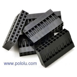 Pololu 1917 - 0.1" (2.54mm) Crimp Connector Housing: 2x10-Pin 5-Pack