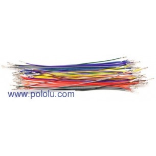 Pololu 1800 - Wires with Pre-crimped Terminals 50-Piece Rainbow Assortment F-F 6"