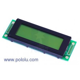 Pololu 676 - 20x4 Character LCD with LED Backlight (Parallel Interface), Black on Green