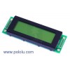 Pololu 676 - 20x4 Character LCD with LED Backlight (Parallel Interface), Black on Green