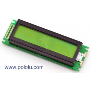Pololu 772 - 16x2 Character LCD with LED Backlight (Parallel Interface), Black on Green