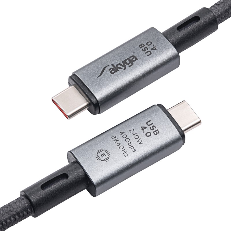 Cable USB Akyga AK-USB-45 USB type C (m) / USB type C (m) ver. 4.0 240W ...