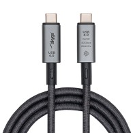 Cable USB Akyga AK-USB-45 USB type C (m) / USB type C (m) ver. 4.0 240W 40Gbps 1m
