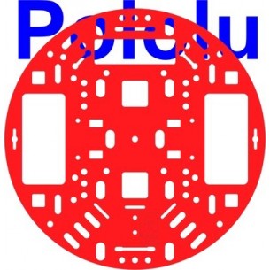 Pololu 1500 - Pololu 5" Robot Chassis RRC04A Solid Red