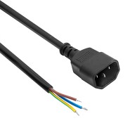 Kabel zasilający bez zakończenia Akyga AK-OT-07A CCA IEC C13 1.5 m
