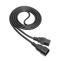 Kabel zasilający serwerowy Akyga AK-UP-06 przedłużacz CU IEC C14 / C15 1.8 m