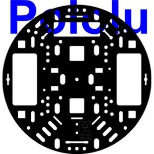 Pololu 1501 - Pololu 5" Robot Chassis RRC04A Solid Black