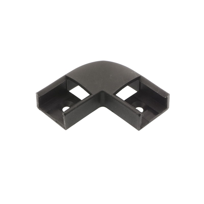 Corner connector of U-shaped mounting profiles, black