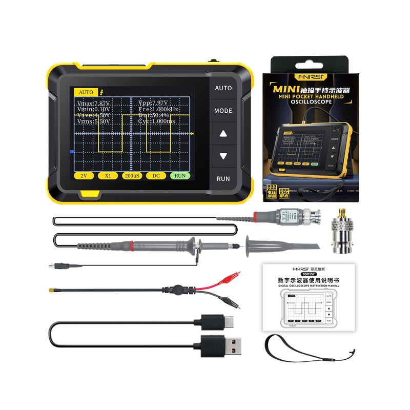 DSO152 - портативний цифровий осцилограф 200 кГц з аксесуарами