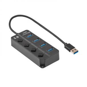 Active Hub USB 3.0 - 5 ports with switches and power supply - Kamami  on-line store