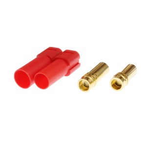 XT150 - high-current connector (plug + socket + contacts) - red