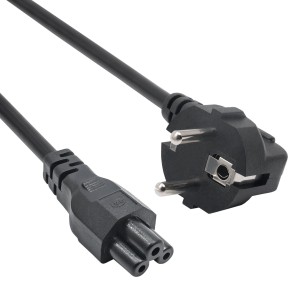 Power cable for notebook Akyga AK-NB-08C cloverleaf CU CEE 7/7 / IEC C5 1m