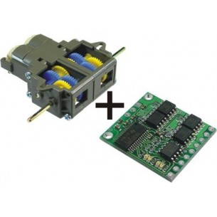 Pololu 670 - Low-Voltage Dual Serial Motor Controller + Tamiya Double Gearbox Combo