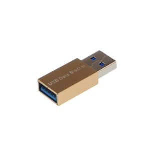 USB type A data transmission blocker - gold