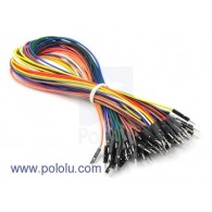 Pololu 1705 - Premium Jumper Wire 50-Piece Rainbow Assortment M-M 12"