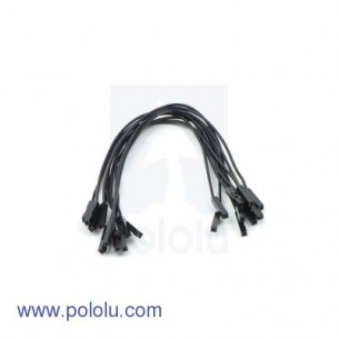 Pololu 1710 - Premium Jumper Wire 10-Pack F-F 6" Black