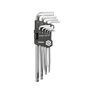 Vorel - 56477 Hexagonal wrenches, 9 pcs. CR-V 2-10mm