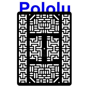 Pololu 1541 - Pololu RP5 Expansion Plate RRC07B (Wide) Solid Black