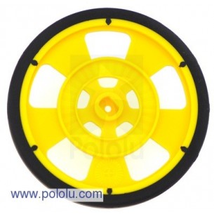 Pololu 982 - Solarbotics GMPW-Y YELLOW Wheel with Encoder Stripes, Silicone Tire