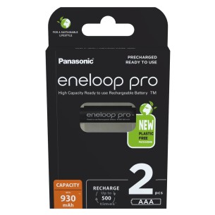 Panasonic Eneloop PRO R03/AAA 930mAh Rechargeable Batteries - 2 pcs