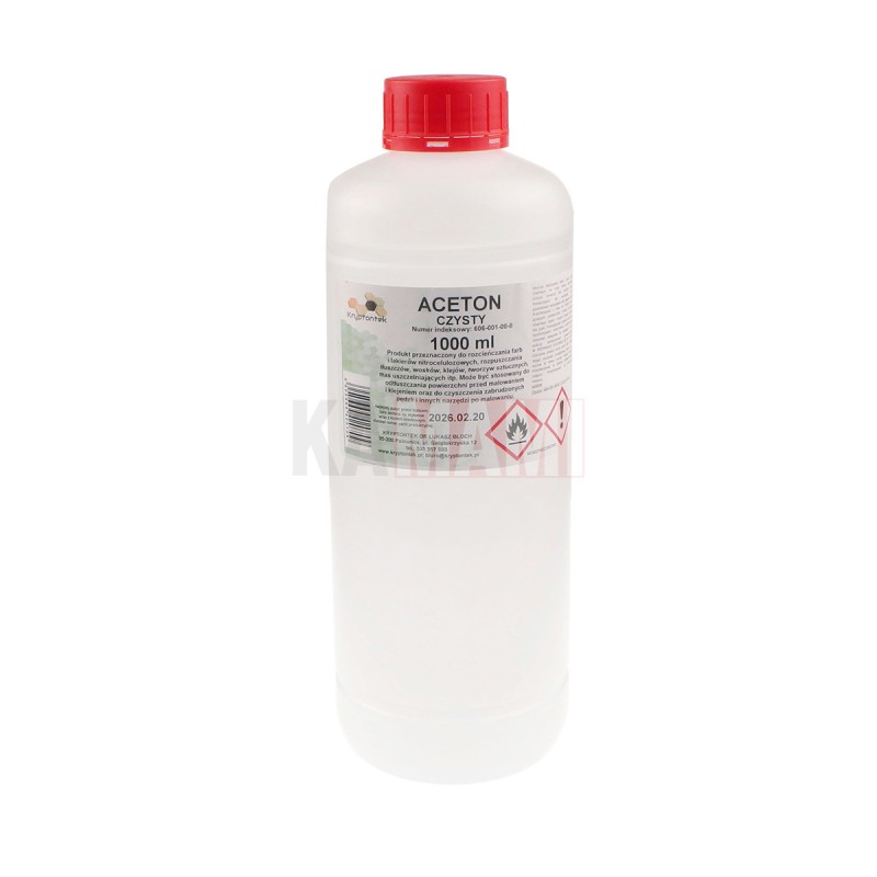 Acetone 1l, plastic bottle