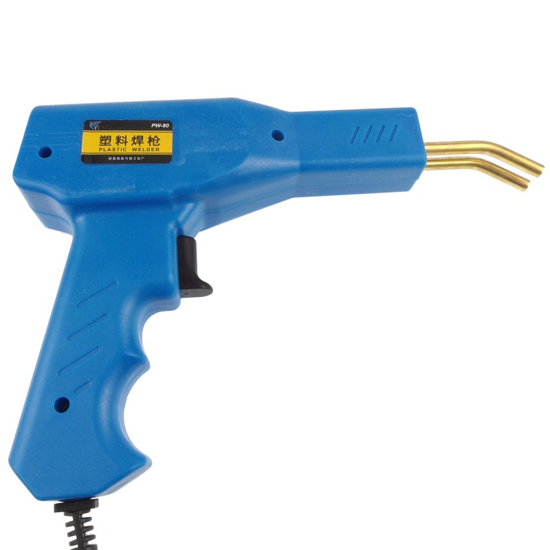 Зварювальний апарат для пластику з набором скоб (синій)