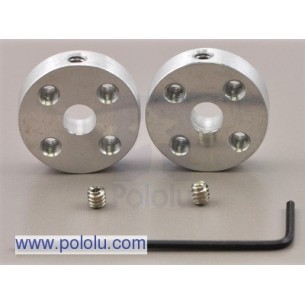 Pololu 1203 - Pololu Universal Aluminum Mounting Hub for 5mm Shaft Pair
