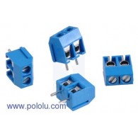 Pololu 2440 - Screw Terminal Block: 2-Pin, 5 mm Pitch, Side Entry (4-Pack)