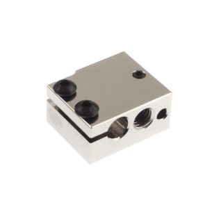 Heating block for 3D printers with Volcano nozzle (copper)