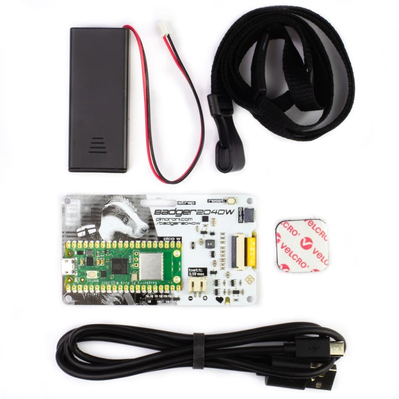 Badger 2040 W - модуль відображення ePaper та Raspberry Pi Pico W + аксесуари