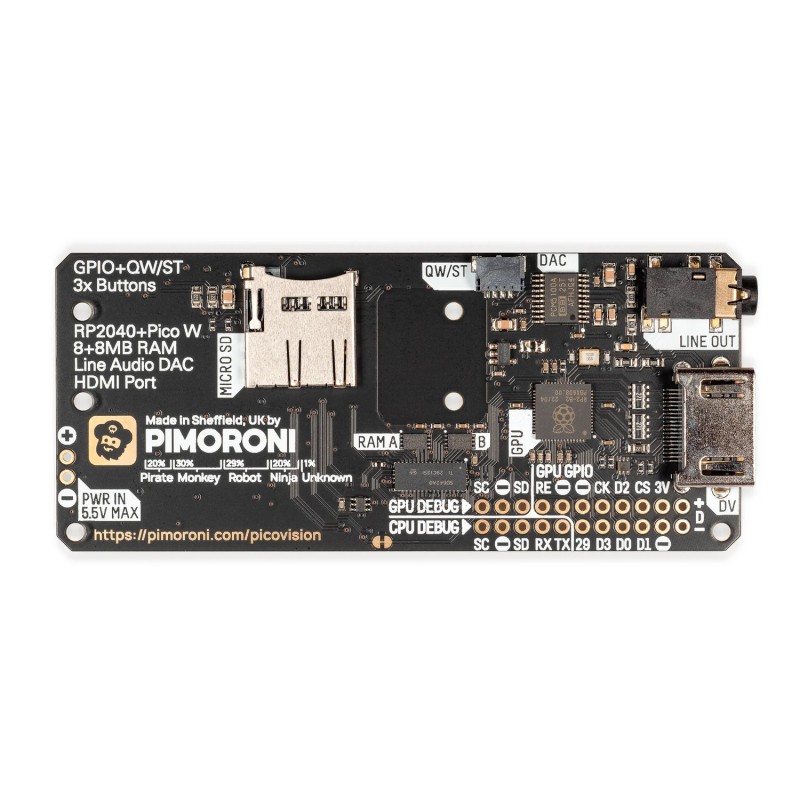 PicoVision - відеомодуль з Raspberry Pi Pico W та мікроконтролером RP2040 + аксесуари