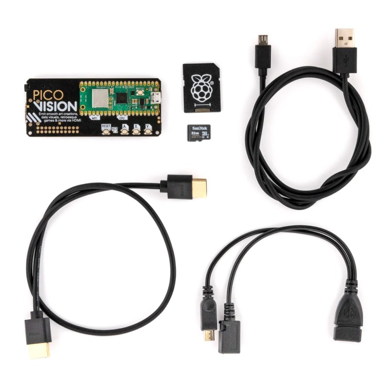 PicoVision - відеомодуль з Raspberry Pi Pico W та мікроконтролером RP2040 + аксесуари
