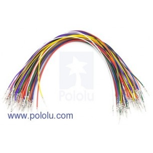 Pololu 1805 - Wires with Pre-crimped Terminals 50-Piece Rainbow Assortment M-M 12"