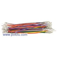 Pololu 1806 - Wires with Pre-crimped Terminals 50-Piece Rainbow Assortment F-F 3"