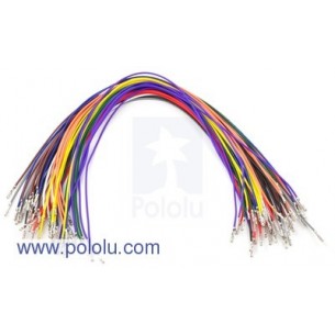 Pololu 1803 - Wires with Pre-crimped Terminals 50-Piece Rainbow Assortment F-F 12"