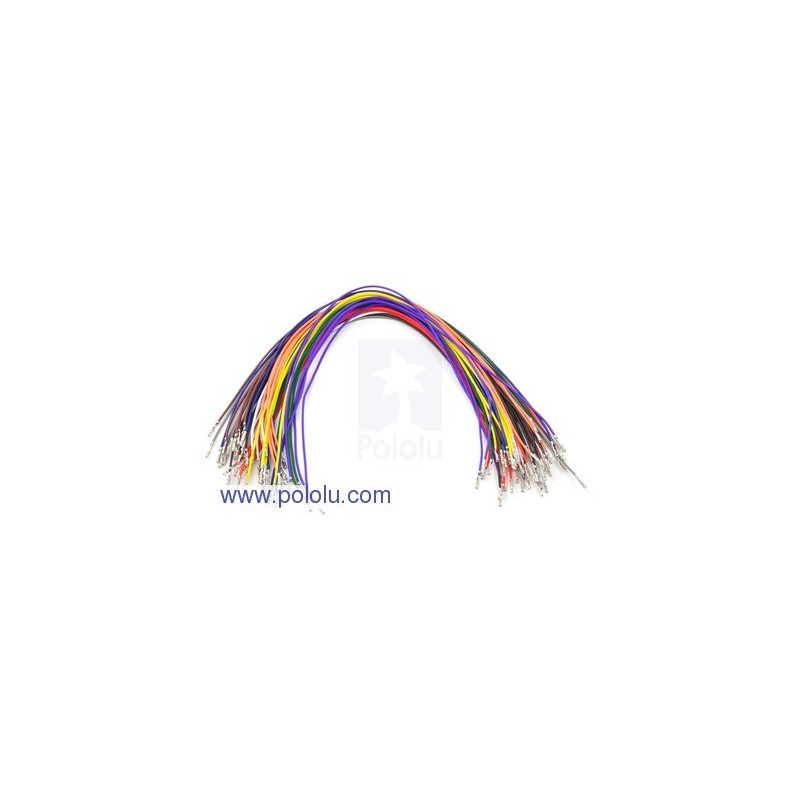 Pololu 1803 - Wires with Pre-crimped Terminals 50-Piece Rainbow Assortment F-F 12"