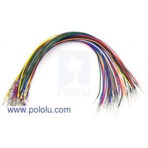Pololu 1804 - Wires with Pre-crimped Terminals 50-Piece Rainbow Assortment M-F 12"