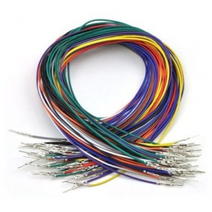 Pololu 2008 - Wires with Pre-crimped Terminals 50-Piece Rainbow Assortment M-M 24"