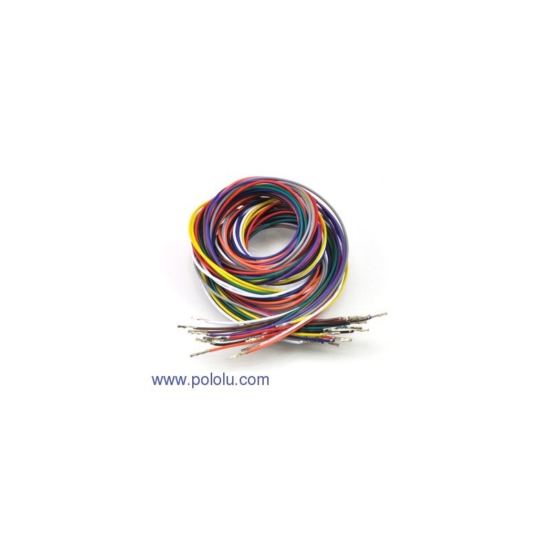 Pololu 2000 - Wires with Pre-crimped Terminals 20-Piece Rainbow Assortment F-F 36"