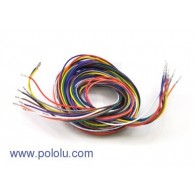Pololu 2004 - Wires with Pre-crimped Terminals 10-Piece Rainbow Assortment M-F 60"