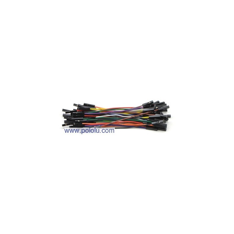 Pololu 1706 - Premium Jumper Wire 50-Piece Rainbow Assortment F-F 3"