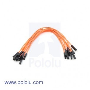 Pololu 1713 - Premium Jumper Wire 10-Pack F-F 6" Orange