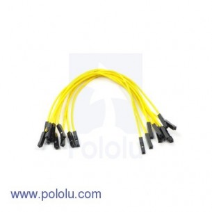 Pololu 1714 - Premium Jumper Wire 10-Pack F-F 6" Yellow