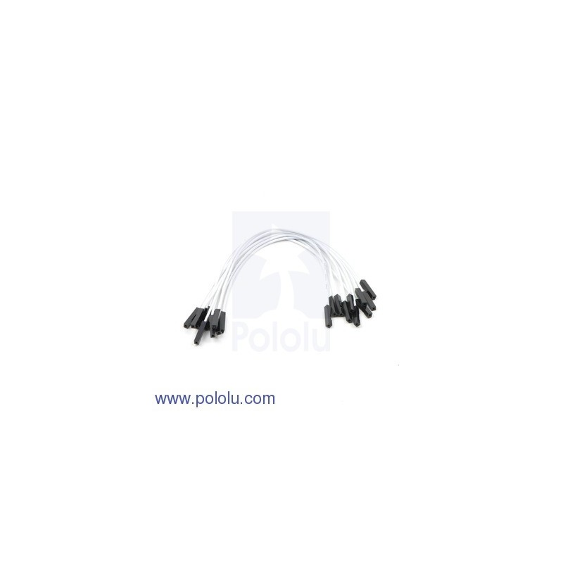 Premium Jumper Wire 10-Pack F-F 6" White (Pololu 1719)