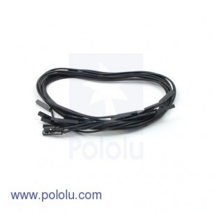 Pololu 1740 - Premium Jumper Wire 10-Pack F-F 12" Black