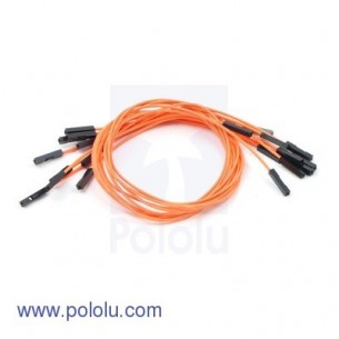 Premium Jumper Wire 10-Pack F-F 12" Orange (Pololu 1743)